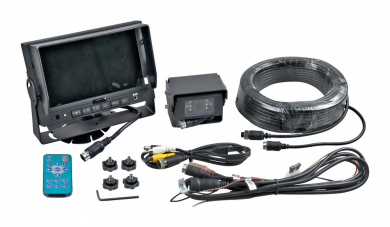 Rückfahrvideosystem Farbe, 7" TFT Farb-Monitor 12 - 32 V 