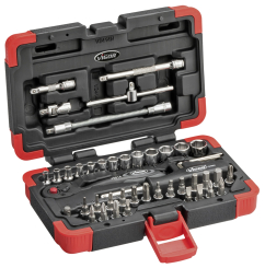 Steckschlüssel-Satz, 46-tlg. / 1/4" Black Edition 