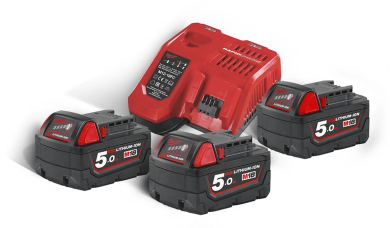 Energy-Kit 18V/5,0Ah, 3x18V/5,0Ah Li-Ion + Ladegerät 