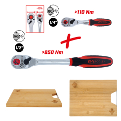 Monster Umschaltknarren-Satz, 2-tlg, 1/4+1/2 + 100226 