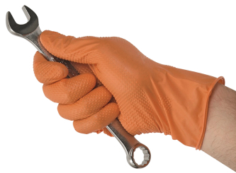 Einweghandschuhe, Nitril, Tiger Grip, orange   1=100 