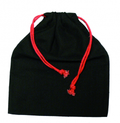 Radschraubenbeutel    1=100Stk, schwarz mit roter Kordel 