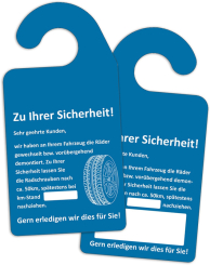 Spiegelanhänger "Radschrauben", 90x180mm              1=100Stk 